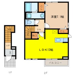 マーキュリー築捨の物件間取画像